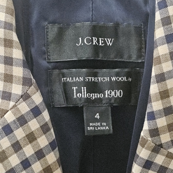 J. CREW TOLLEGNO 1900 BOYFRIEND BLAZER ITALIAN STRETCH WOOL 4 - Picture 4 of 8